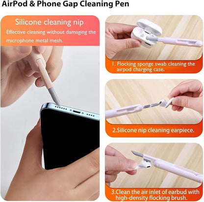 7 in 1 Electronic Cleaner Kit, Keyboard Cleaner Kit with Brush, 3 in 1 Cleaning Pen for Air Pods Pro, Multifunctional Cleaning Kit for Earphone, Keyboard, Laptop, Phone, PC Monitor